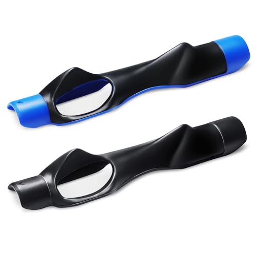 Casbomy 2 Stück Golf Grifftrainer, Golf-Griff-Trainingshilfe Golf Schwungtrainer, Golf Grip Arm-Band Schwung Haltungskorrektur Praxis Ausrichtung für Golf Anfänger(Blau+Schwarz)