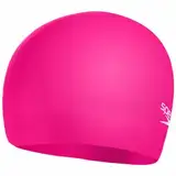 Speedo Unisex Kinder Junior Plain Moulded Silicone Junior Swimming Cap Schwimmkappe, Cherry Rosa/Blush, Einheitsgröße