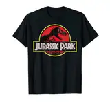 Jurassic Park Classic Red And Yellow T-Rex Logo T-Shirt