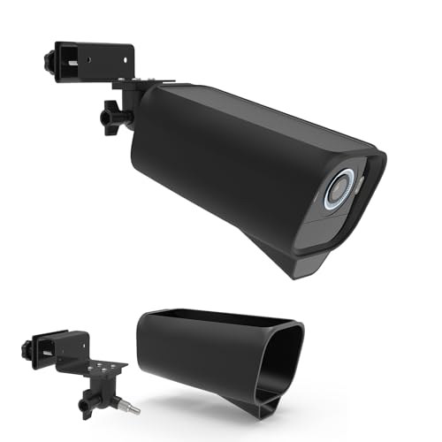 TIUIHU Dachrinnenhalterung für eufyCam S3 Pro Kamera,wasserdichte silikonhülle und Dachrinnenhalterung für Eufy Security Überwachungskamer (Schwarz)