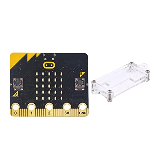 Azwamkue BBC Microbit Go Start Kit BBC DIY Programmierbares Lernentwicklungsboard mit Acryl-Schutzhülle