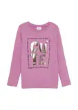 s.Oliver Junior Mädchen 2156125 Langarmshirt Mit Frontprint, 4446, 128-134 EU