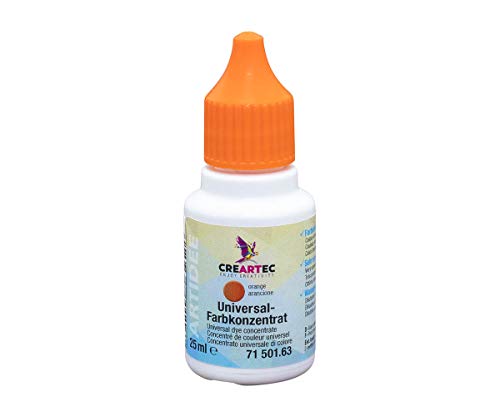 Artidee CREARTEC - Universal-Farbkonzentrat - Farbton: Orange - zum Mischen mit unterschiedlichster Materialien wie Lacke, Leime, Gießmassen und Farbe - 25 ml - Made in Germany