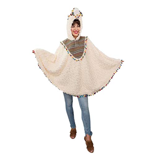 Fasching Kostüm Damen Lama Poncho - unisize