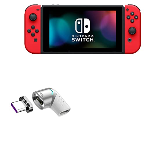 BoxWave Adapter kompatibel mit Nintendo Switch – MagnetoSnap PD Winkeladapter, magnetischer PD-Winkel-Ladeadapter Geräteschutz für Nintendo Switch – Metallic-Silber