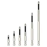 Magnetic Drill Bit Set, Anti-Slip 6-teilig, High-Precision Drill Zubehör 25/50/65/75/100/150 mm, Professional Tools, geeignet für Home Business Benutzer, Elektriker, Kontraktor