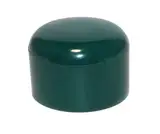 10 Stück Zaunkappe Pfostenkappen Zaunpfahlkappen für Rundrohr 42mm aus robustem PVC (grün)