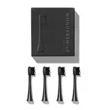 Wondersmile Ersatzbürsten Schallzahnbürste (Hard, Ultimate Black, 4er Pack) - Bürstenköpfe für Wondersmile Schallzahnbürste
