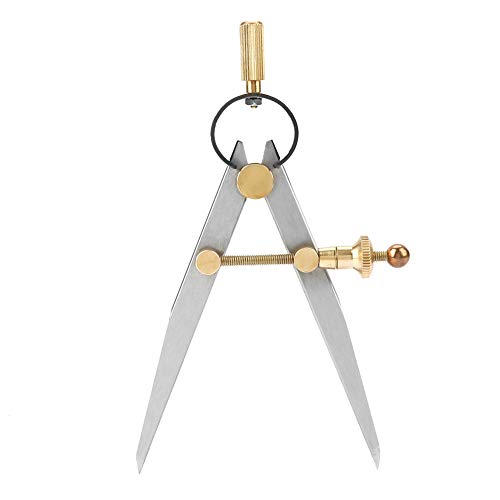 Fafeicy Lederkompass, 100 mm Lederteiler aus Kohlenstoffstahl, rotierender Kompass, zur mechanischen Markierung und Lederherstellung
