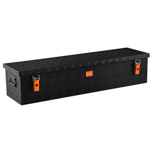 alubox Werkzeugkiste Riffelblech ABX-RL86B Aluminium 1,5mm Werkzeugkiste leicht und robust 86 Liter - schwarz lackiert