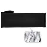 Bestecktasche für unterwegs - Kann Gegenstände bis zu 31 cm halten (1 Stück, Schwarz), Camping Bestecktasche mit Reißverschluss, Aluminium Innenfolie Leer Aufbewahrungtasche für Besteck, Cutlery Pouch
