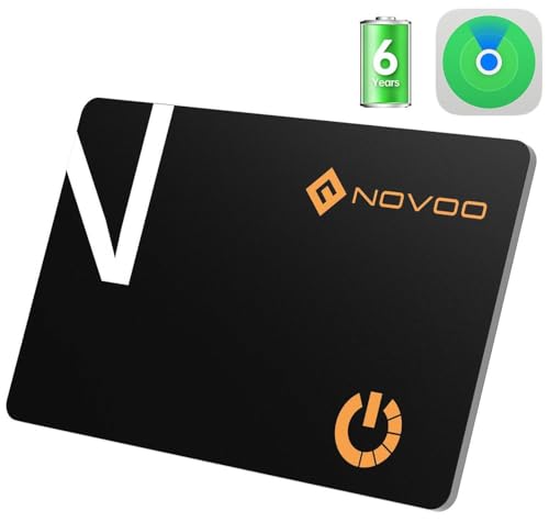 NOVOO Air Tag Karte Wallet Tracker Card Thin 1,6mm Smart Bluetooth Tag 6 Jahre Batterielebensdauer Kompatibel mit Apple Wo ist? APP (nur iOS),GPS Item Finder für Geldbörse,Gepäckanhänger,Reisepass