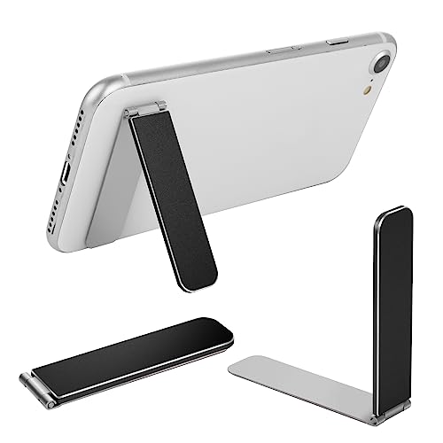 TIESOME Ultradünner Handy-Halter, Faltbarer Mini-Telefon-Kickstand tragbarer Telefonständer Einstellbarer Winkel für Telefon und Handytasche Universalmodell (schwarz)