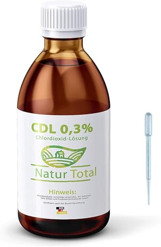 Chlordioxid 0,3% Lösung 500 ml CDLS – Chlorine Dioxide Solution – CDL – Zertifiziert nach der Biozid-Verordnung