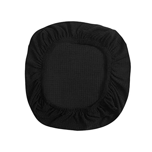 MagiDeal Weiche Stuhlhusse, Stretch Jacquard Stuhlbezug, Sitzbezüge Sitzkissen Hussen Rutschfester Spannbezug Anti-Staub Stuhl Slip Cover für Büro Restaurant Hochzeit Küche Deko Schutz - Black