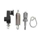 Drum Pedal Spring Hook Set | Robust Metal with Tensioner | Easy Assemble Drum Kit Accessories for Bass/Snare/Tom | Black