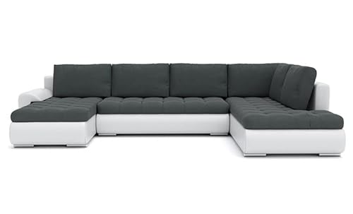Ecksofa Tokio II mit Schlaffunktion! Best ECKSOFA! Eckcouch mit Bettkasten! Best! (Jasmine 96 + Soft 17 RECHTS), 1.2D x 3W x 0.75H m