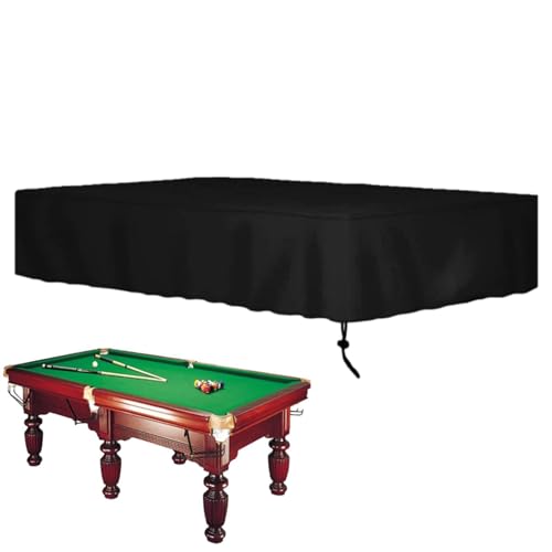 Billardtisch Abdeckung 7/8/9ft, Abdeckplane für Billardtisch, Wasserdicht Oxford-Stoff Billardtisch Staubschutz mit Kordelzug, Anti-UV Schutzhülle für Snookertisch Billardtisch Gartenmöbel Gartentisch