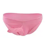 WKAYsIV Unterhosen Hohe Taille Damen Mode Lässig Sexy Mini Tanga Unterwäsche T Hosen Reine Farbe Eisseide Netz Shirt Damen Sexy(Rosa,Einheitsgröße)