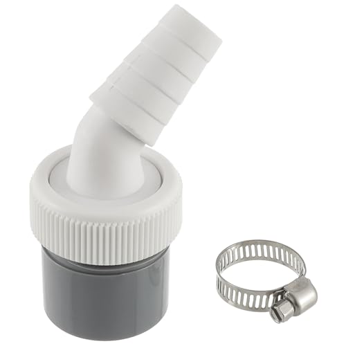 HUAREW Waschmaschine Abfluss Adapter für den Geschirrspüler, Trockner, Waschmaschine, Winkel Waschinenanschluss mit Eingangsstutzen von 19-24 mm und Abgang 40mm Rohr mit Schlauchschelle