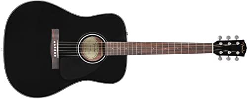 Fender CD-60 Dreadnought V3 DS Akustikgitarre, Walnussgriffbrett, Schwarz