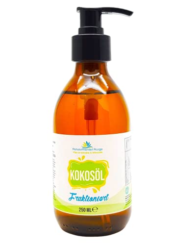 Kokosöl Fraktioniert 250 ml natürlich & rein feuchtigkeitsspendend für alle Hauttypen Gesicht Haare und Hände
