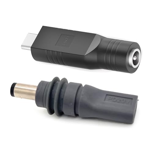 Duyeuau DC5521 auf USB-C-Stecker Typ C auf DC 5,5 x 2,1 mm Netzkabeladapter für effiziente Stromversorgung in Kreativstudios