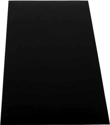 ABS Kunststoff Platte 1000x490mm Farbe Schwarz in Stärken 1-2-3 und 4mm Einseitige Schutzfolie - Top Qualität (Stärke-3mm-1000x490mm)