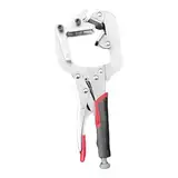 Welding Vise Grips, Pipe Plier Clamp, 9.84x4.33x1.77 Inches Compact & Portable, Precision Locking Clamp Tool, for Workbench Furniture Making Handcraft Garage Tools, Silver