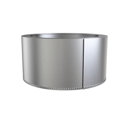 FIVMEN Rasenkante Metall 20M Beeteinfassung Beetumrandung Verzinkt mit Gezackte Kanten Metall Mähkante Palisade Gartenzaun Höhe 15cm, Silber