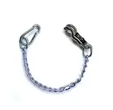 JA Horse Transport Elastik Anbinder Anbindestrick elastisch Gummianbinder Anbindekette mit Panikhaken und Bull snap für Reitsport Pferdeanhänger, Box und Stall (50 cm, Anbinder Kette)
