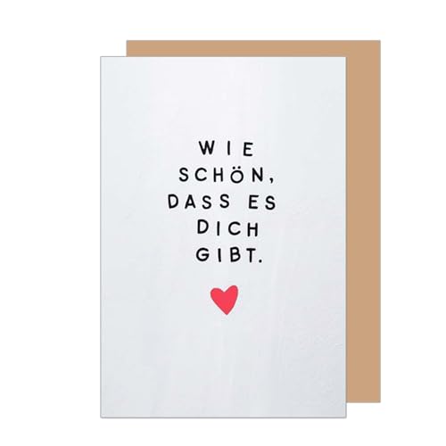 Edition Seidel Premium Geburtstagskarte mit Umschlag. Glückwunschkarte Grußkarte Karte mit Spruch Geburtstag Happy Birthday Mann Frau Herz (G3613 SW024)