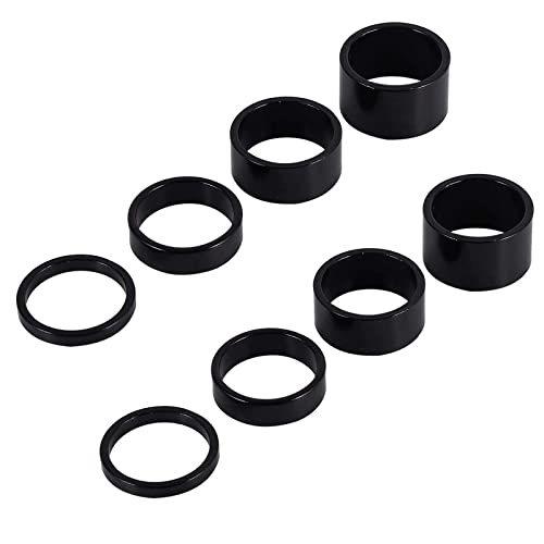 8 Stk Fahrrad Vorbau Spacer Set Lenker Spacer Schwarz Abstandshalter Vorbau Distanzringe Fahrrad Lenker Spacer Steuersatz Bike Headset Spacers Distanzscheiben Ahead Spacer 1 1/8 Zoll für Rennrad MTB