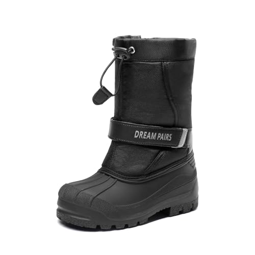 DREAM PAIRS Jungen Mädchen rutschfest wasserdichte Windgeschützt Winter Warme Schneestiefel Unisex Kinder Winterstiefel,Size 36,Schwarz,KAMICK