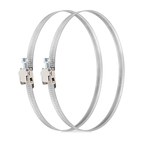 neverest® Profi Schlauchschellen 2 set Edelstahl Rohrschellen 150mm Schlauchschelle mit Schneckenantrieb Bandschelle Schlauchklemme für Trockner, Abluftschlauch, Aluflexschlauch, Abluftventilator