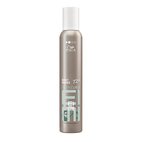 Wella EIMI Nutricurls Boost Bounce – Schaumfestiger für Glanz und Volumen bis zu 72h – definierender Haarschaum für das Styling von geschmeidigen Locken – 1 x 300 ml