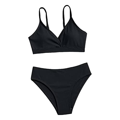 Bikini Mädchen, Bikini Teenager Mädchen mit Shorts Bikini Kinder Mädchen Zweiteiliger Badeanzüge Bikinioberteil mit Triangel Bedruckte Bikinihose Mädchen Bikini Mädchen Badeanzug Sommer Swimsuit