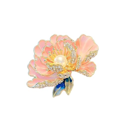 Elegante Pfirsich Eavered Brosche Mode Schmuckzubehör Frauen Laellannadel Kleidung Corsage Schmuck Für Hochzeitsfeier