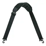 Schultergurt für Taschen Taschengurt zum Wechseln mit Karabiner und dickem Anti-Rutsch Polster, Schwarz 5 cm, bis zu 169 cm lang von taschenmann2005