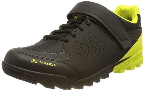 Vaude Unisex AM Downieville Low Mountainbiking-Schuh, Black/Bright Green, 39 EU