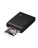 Canon SELPHY SQUARE QX10 Mini Fotodrucker mobil tragbar unterwegs (quadratischer Druck 6,8 x 6,8cm mit Kleberückseite, eingebauter Akku, WLAN, Canon App, Thermosublimation) schwarz [+ 3er Druck-Set]