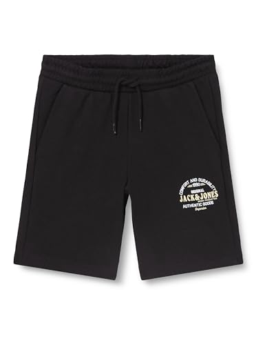 JACK&JONES JUNIOR Jungen JPSTMINDS IMP JNR Sweat Shorts, Black, 176 cm