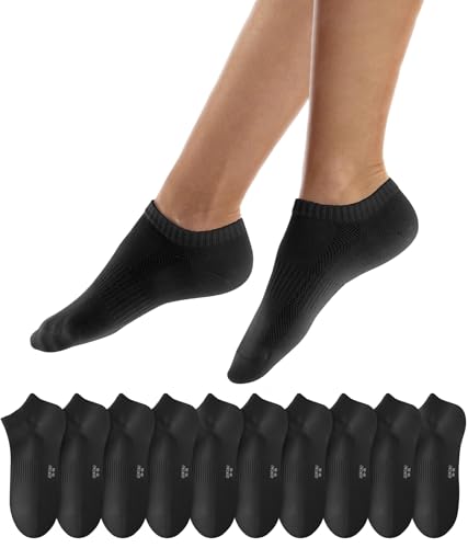 QINCAO Sneaker Socken Herren Damen 10 Paar Kurze Halbsocken Baumwolle Sportsocken Atmungsaktiv Laufsocken