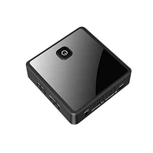 Sunydog ZF-380 2 in 1 Bluetooth 5.0 Sender Empfänger TV Lautsprecher 3,5 mm AUX Optischer Adapter o Musik Drahtloser Sender Empfänger für PC TV Auto Kopfhörer Drahtloser Adapter