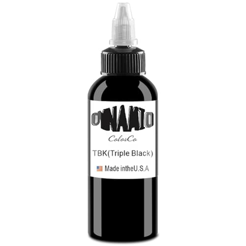 DLDN01 Schwarze Tattoo-Tinte - Neueste Stammes Färbung Permanent Body Make-up Super Schwarz (60 ML)