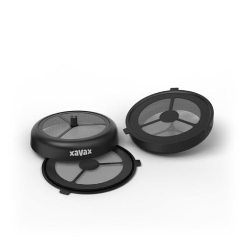 Xavax Dauerpad 2er Set (für Philips Senseo und baugleiche Kaffeepad-Maschinen, Pad-Filter für Kaffeepulver, loser Tee, Kaffeedauerpads wiederbefüllbar, spülmaschinengeeignete Kaffeefilter) schwarz