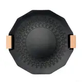 Startbuymore Koreanische Grillpfanne für schnelles Erhitzen und aromatische Ergebnisse auf jedem (40 cm schwarz)