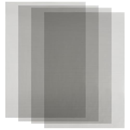 Drahtgitter Feinmaschig Edelstah, 4 Stück Metallgitter Edelstahl Gitter, 100 Mesh Drahtgeflecht, für Insektenschutzgitter, Mäusegitter, Filternetz, Lüftungsgitter(210 x 300mm)