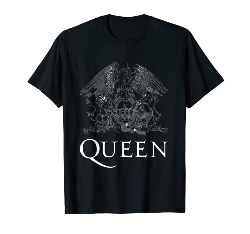 Queen Offizielles klassisches Wappen-Logo, Weiß T-Shirt