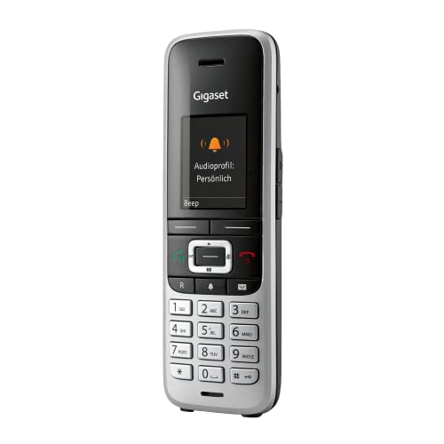 Gigaset PREMIUM 100HX - DECT-Mobilteil mit Ladeschale - Fritzbox-kompatibel - Schnurloses Telefon erweiterung für Router und DECT-Basis - Datensynchronisation per USB, top Akustik, platin-schwarz